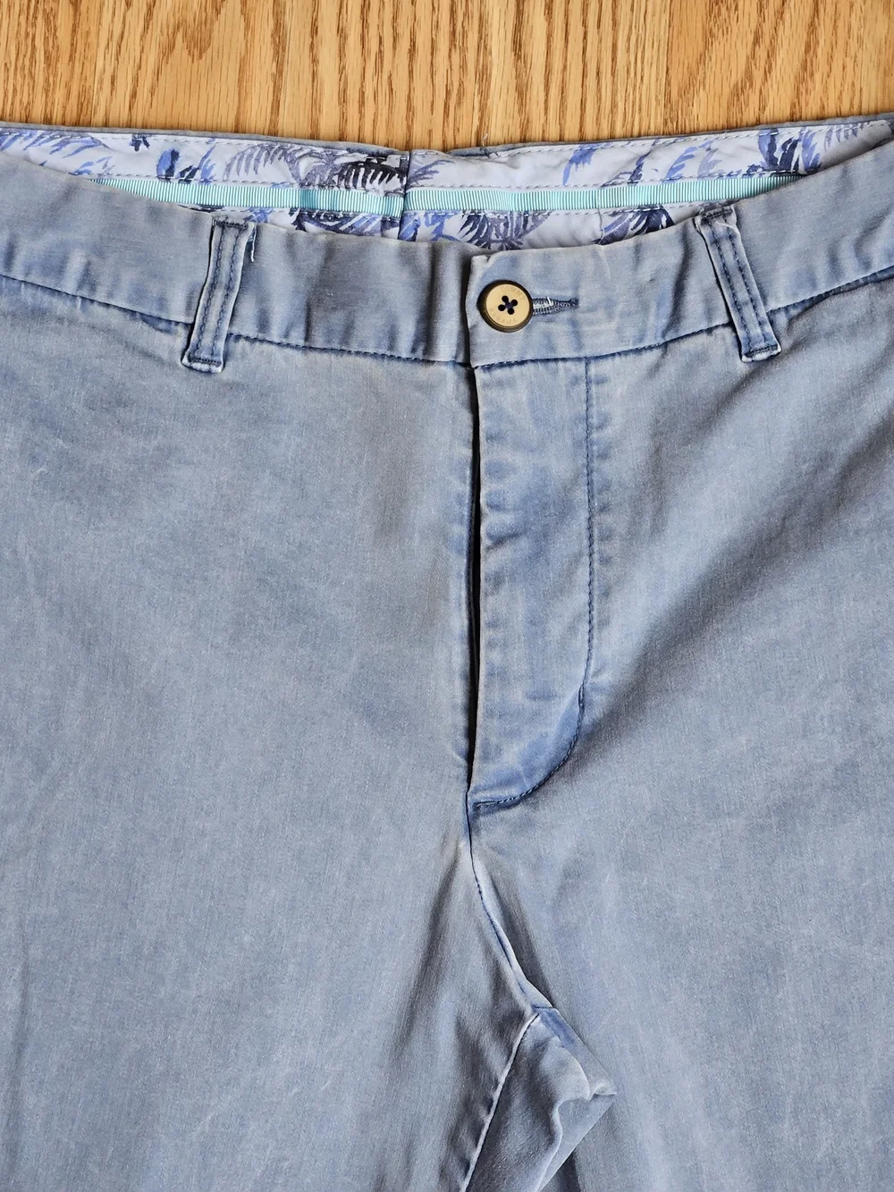​Tommy Bahama Boracay Island Chino Pants - Dusty Blue Stretch Cotton/Tencel - Picture 5 of 16